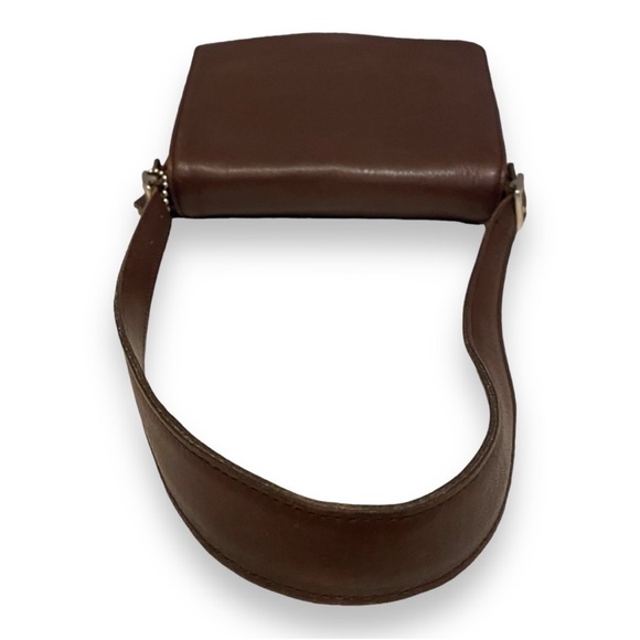 LIKE NEW! Coach Vintage Mahogany Brown Leather North South Slim Shoulder Bag - Picture 10 of 12